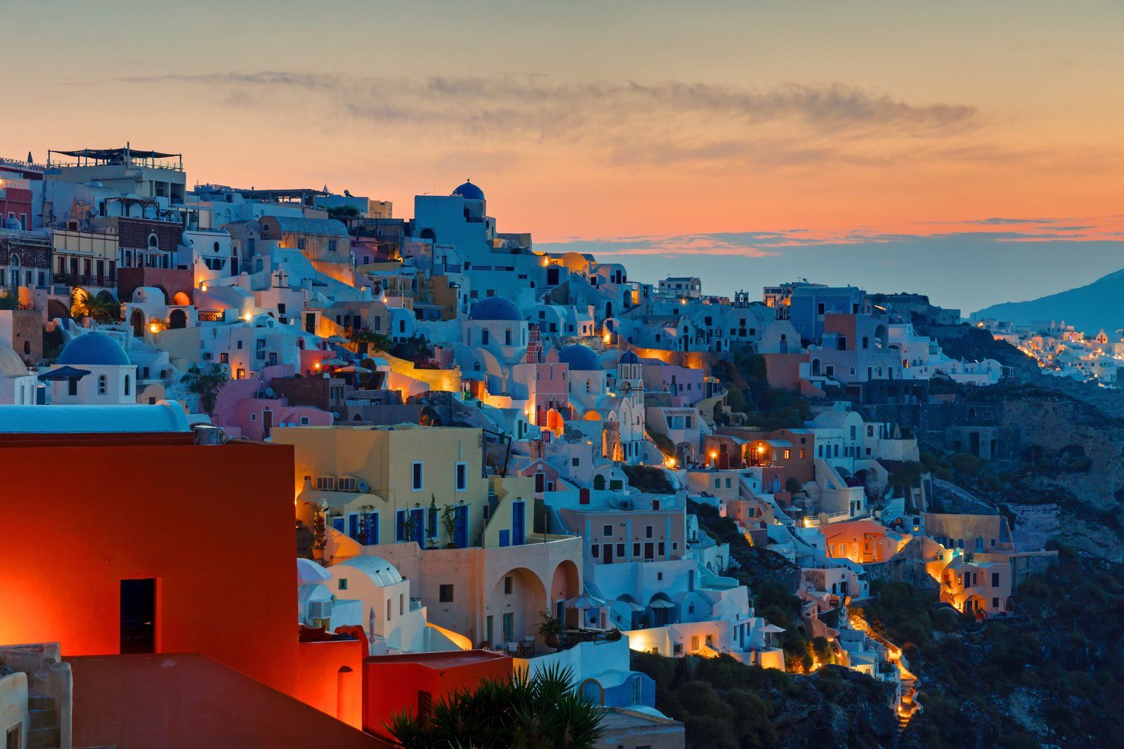 Santorini Oia al tramonto