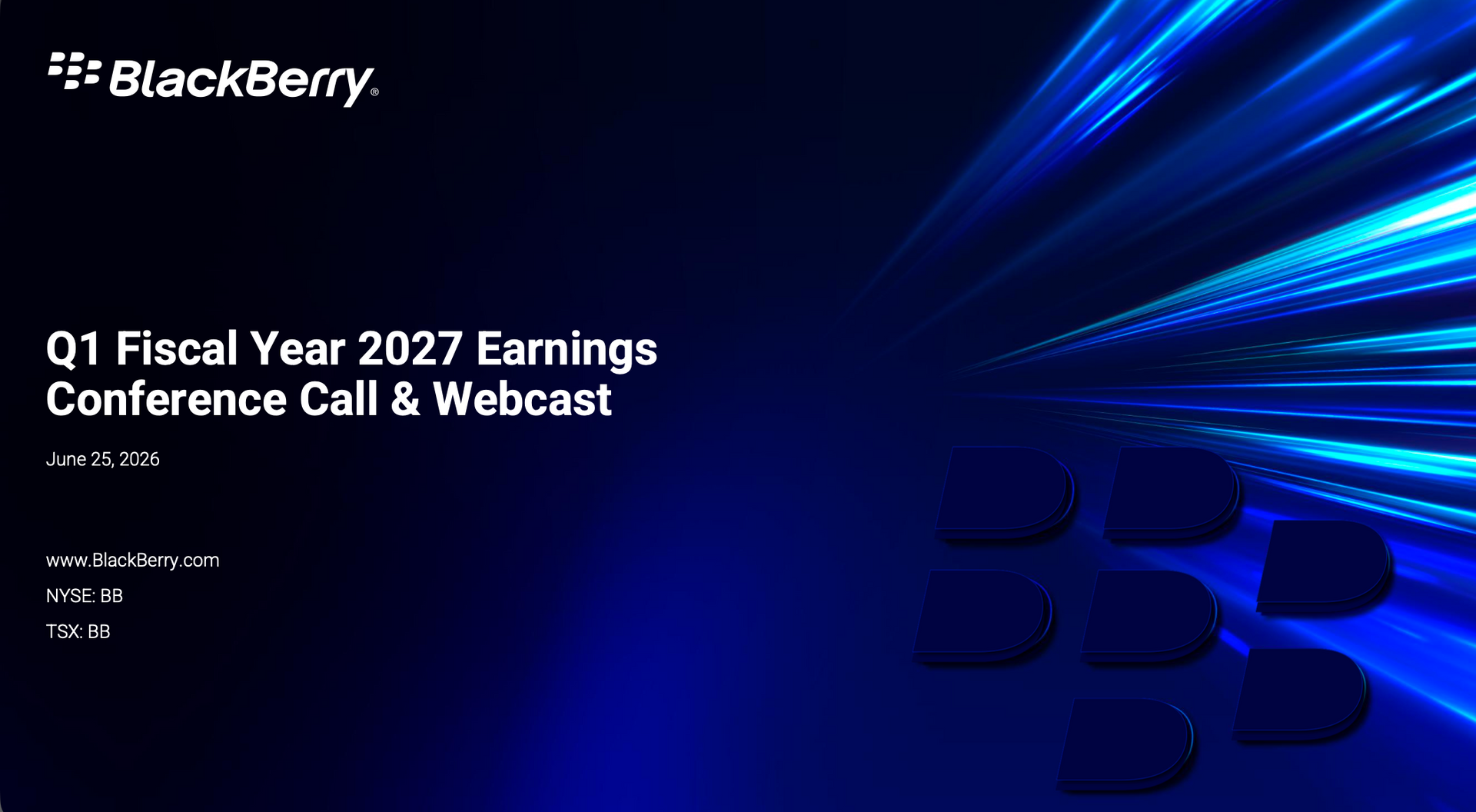 BlackBerry Investor Presentation
