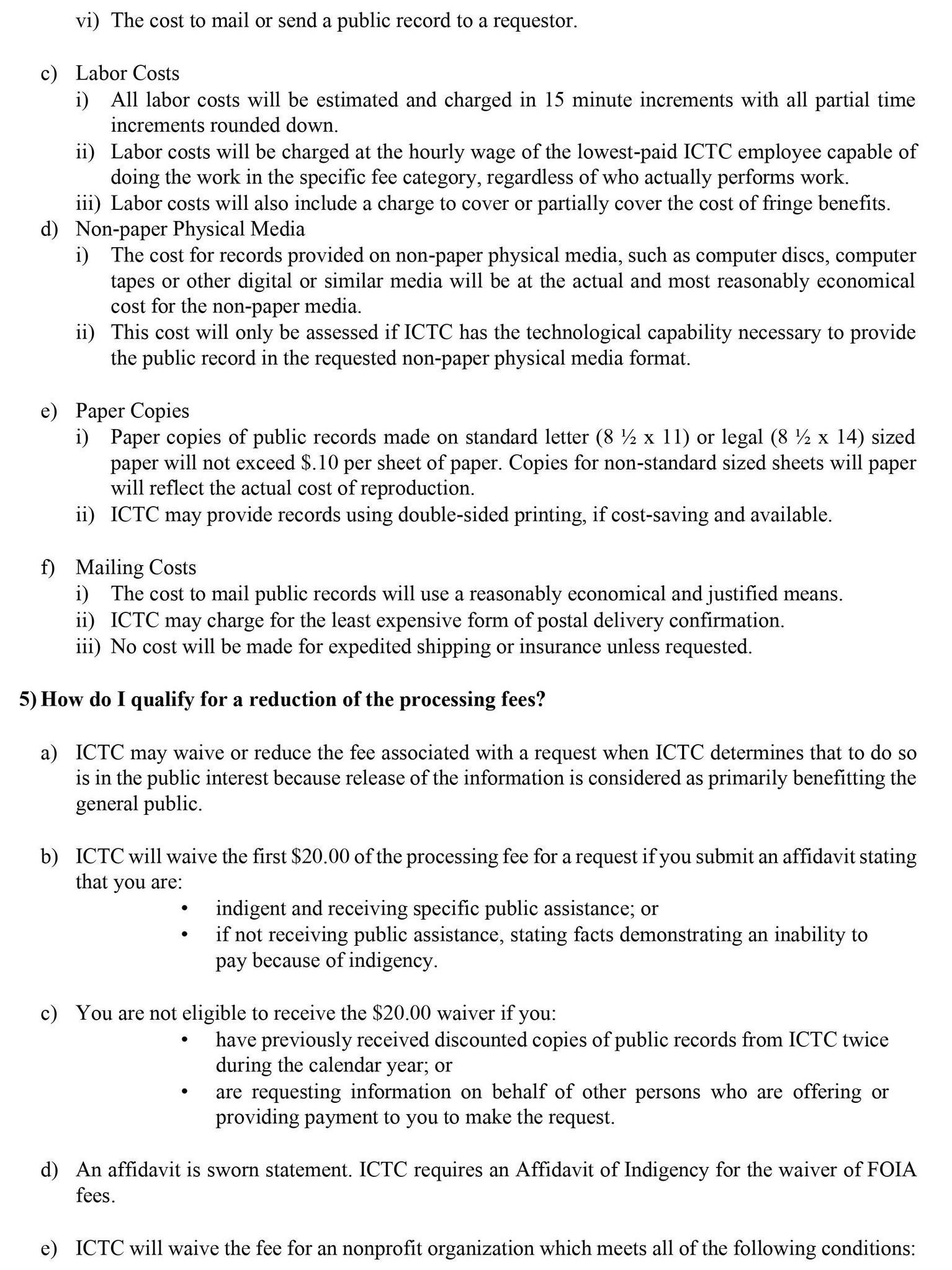 FOIA Policy Instructions