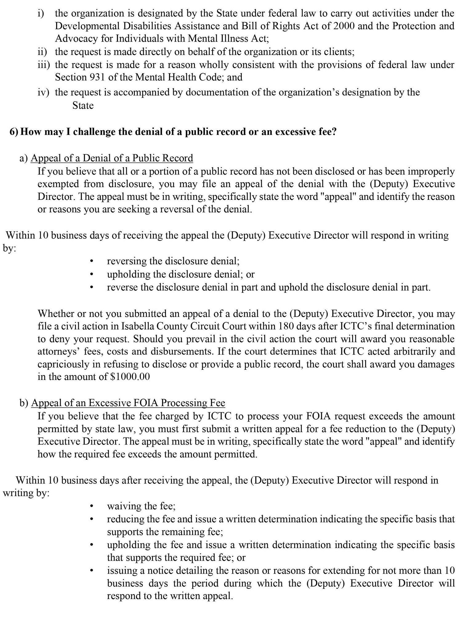 FOIA Policy Instructions
