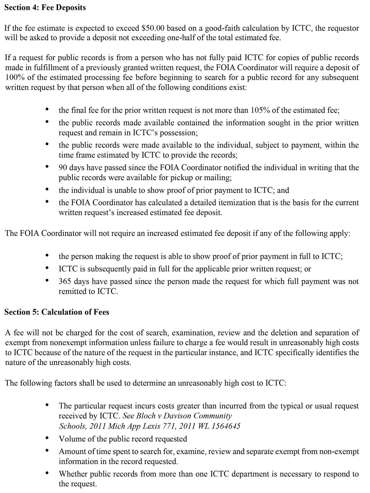 FOIA Policy Instructions