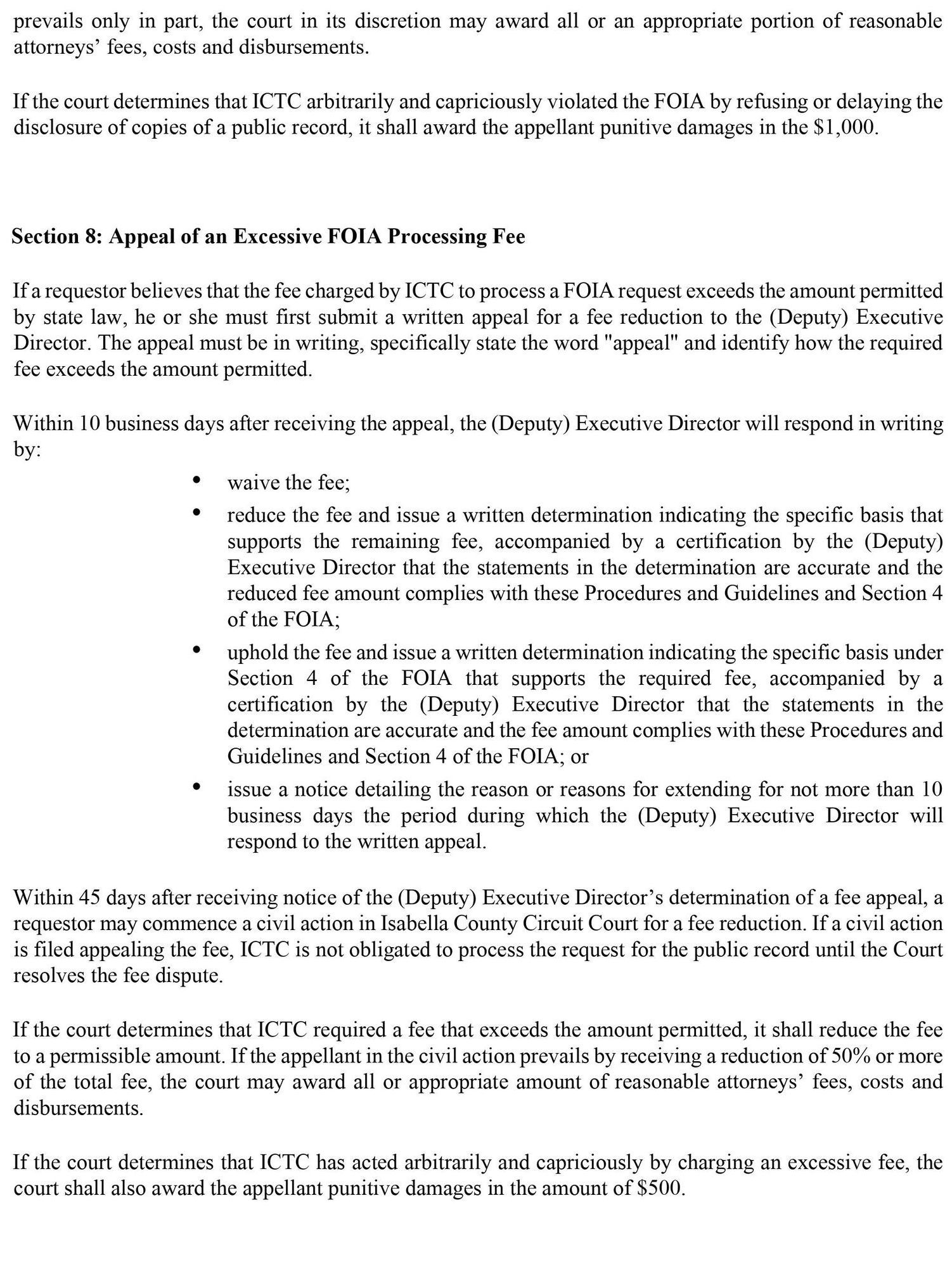 FOIA Policy Instructions