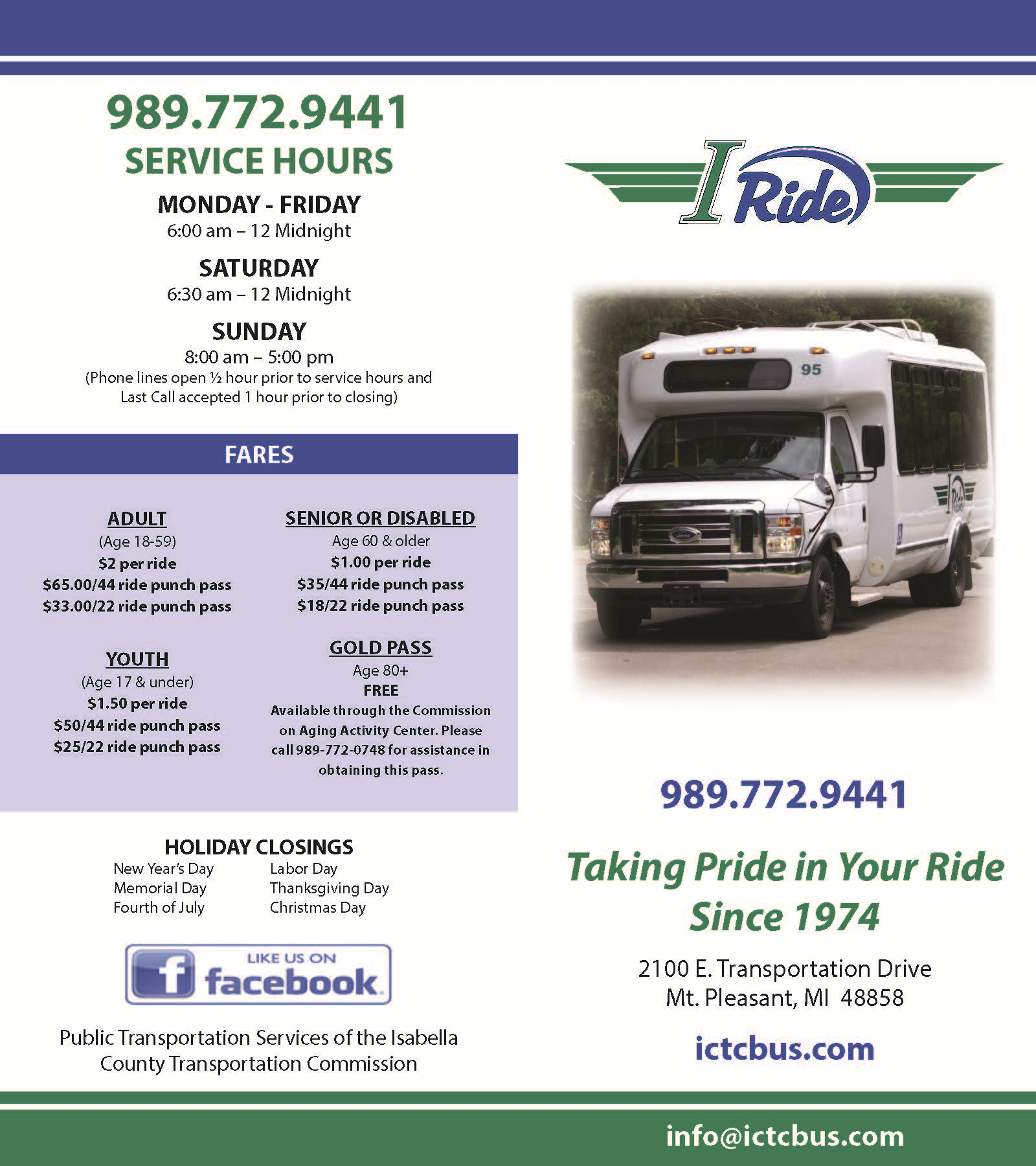 Flyer of all of our information