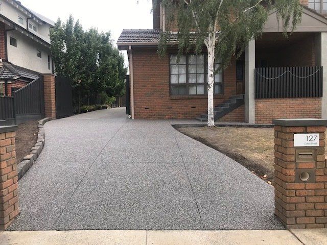 Concrete House Walkway