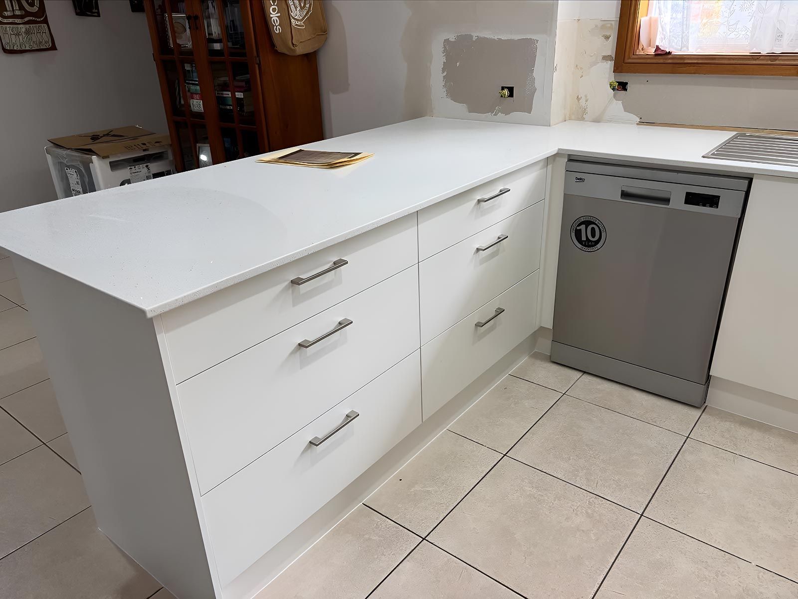 White Kitchen With a Modern Design — Piscopo Kitchens Plus In Forster, NSW