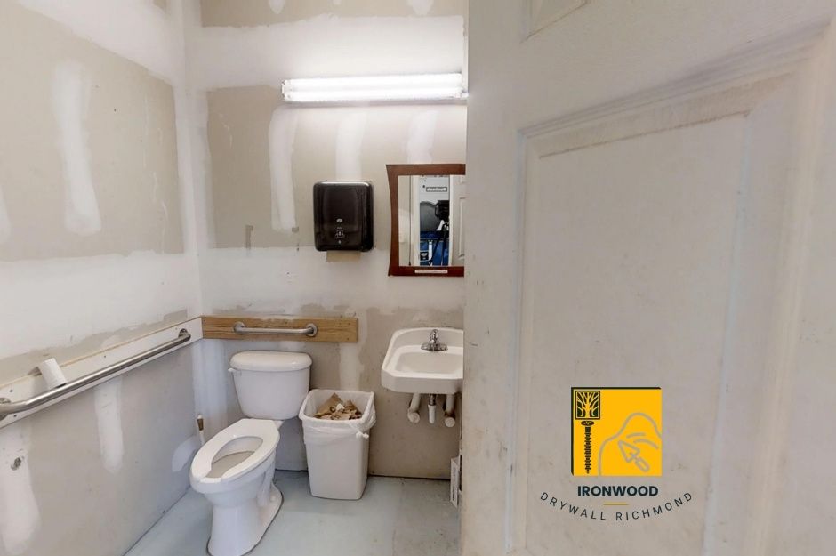 Professional bathroom drywall installation in East Cambie, Richmond, BC.