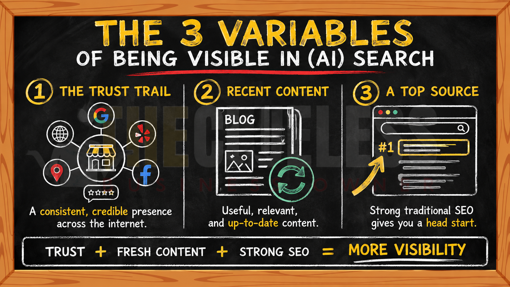 the 3 variables of being found in AI search