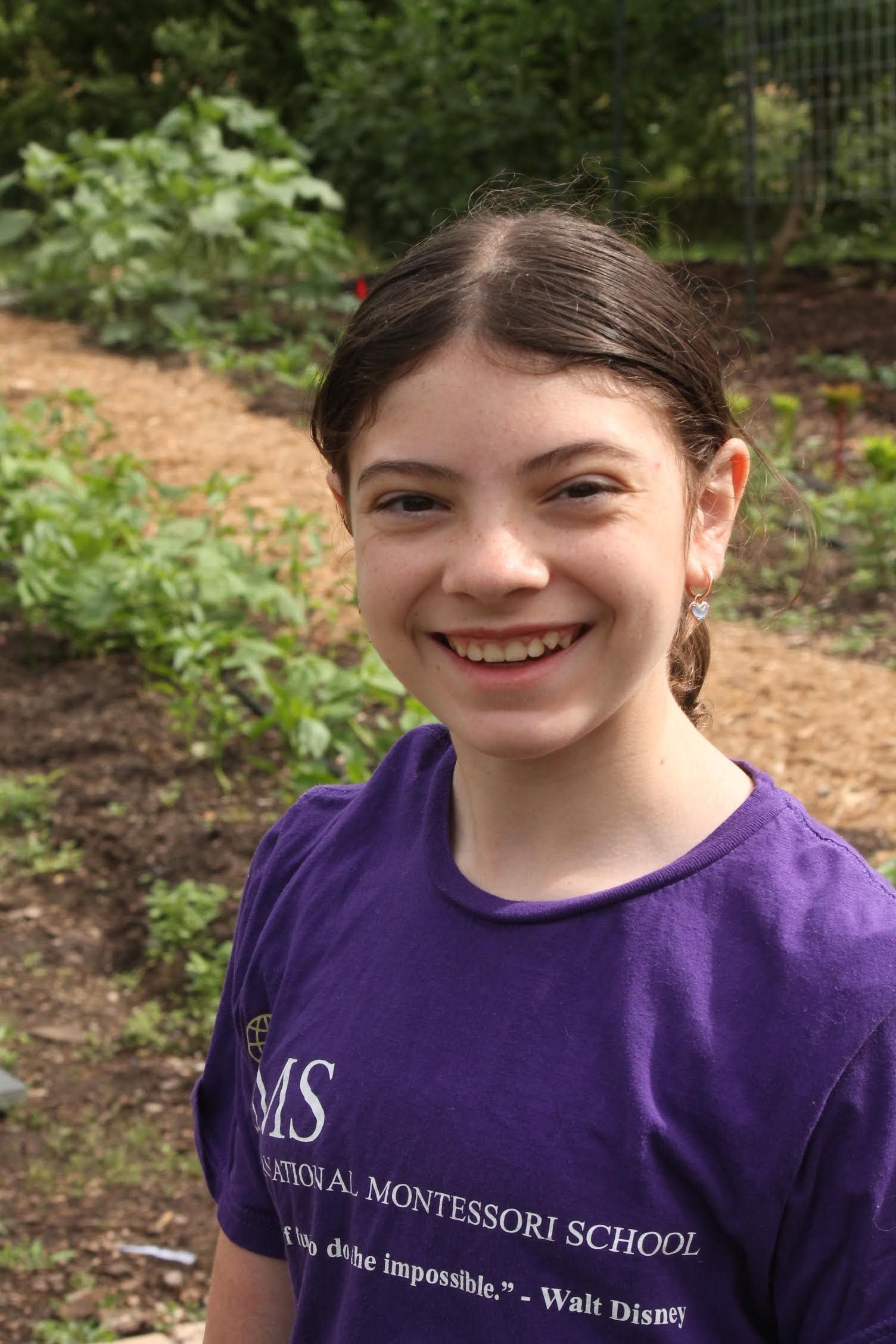 Montessori middle school student in the classroom