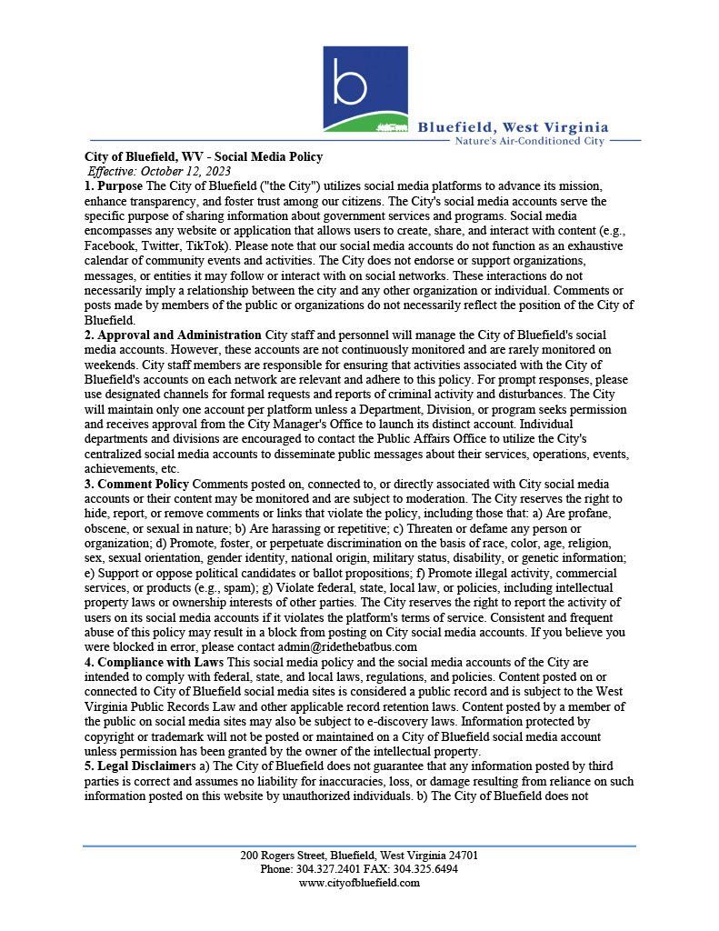 Document with text, letterhead featuring a blue 