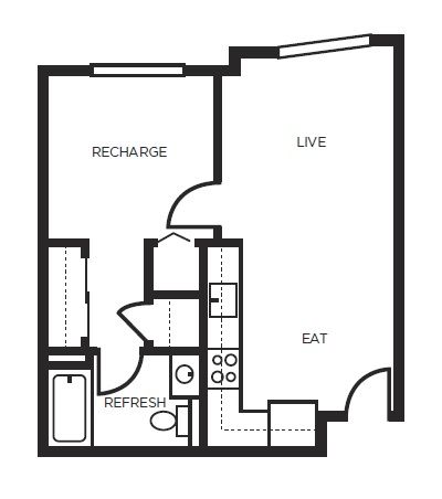1 Bed | 1 Bath | B