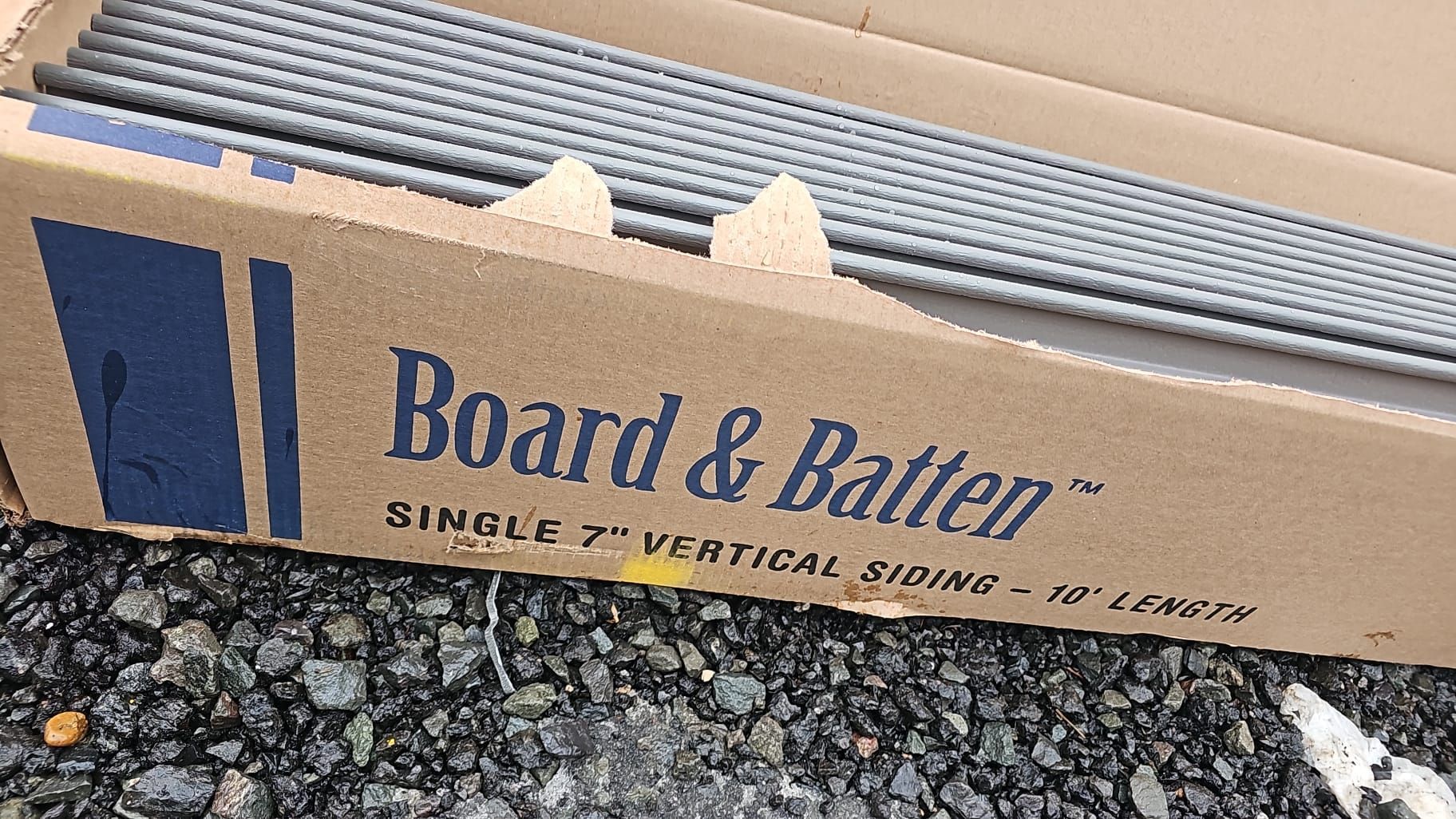 Cardboard box of gray