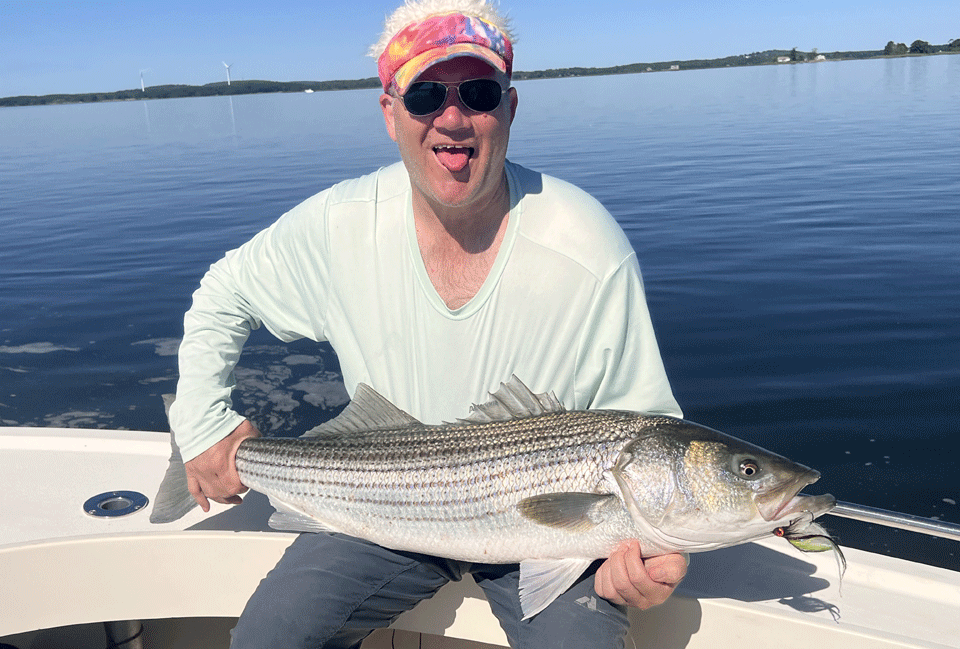 Striped bass on fky