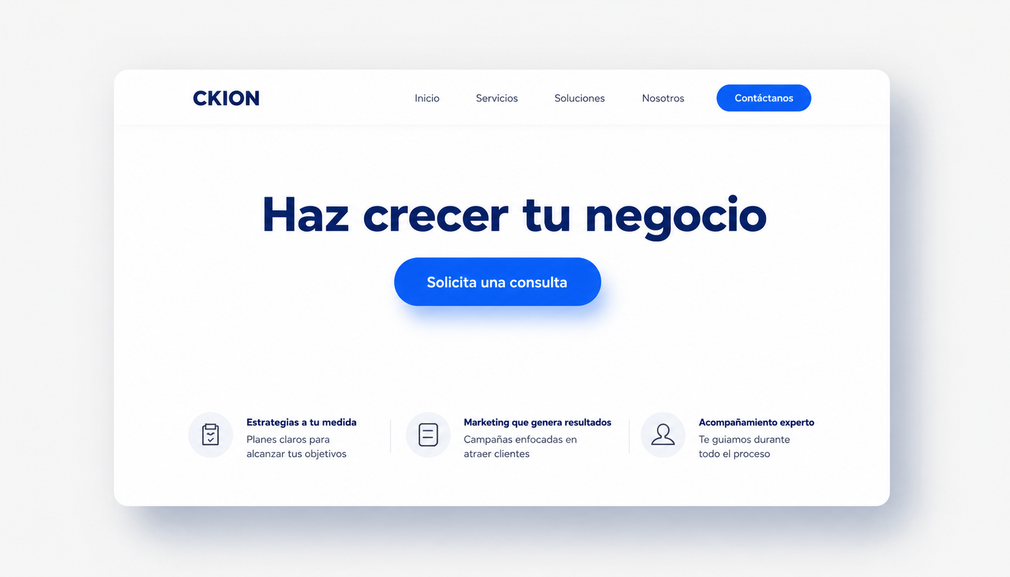 Sample professional website preview