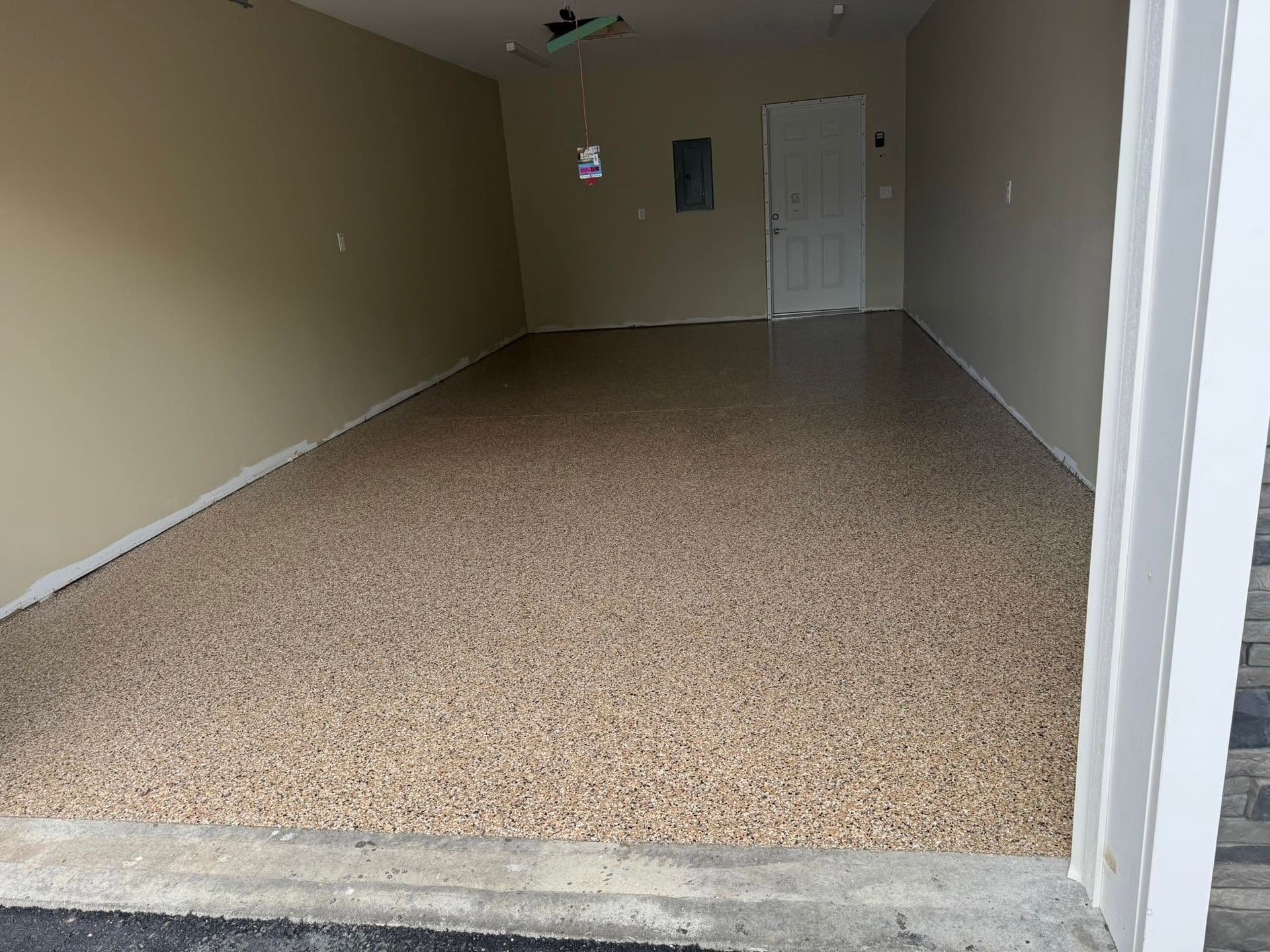 one bay garage epoxy floor maine