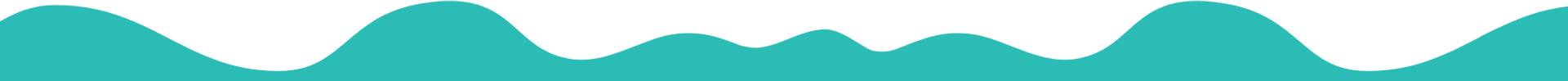 Colorful wavy banner with a teal top border and white zigzag edge