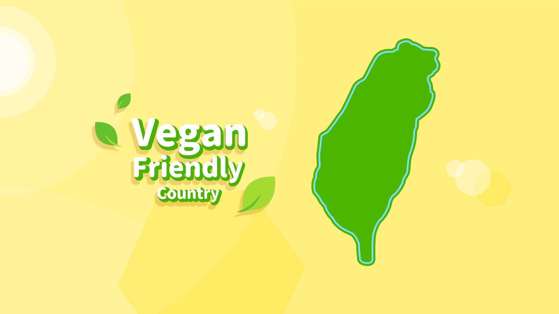 Green outline of Taiwan with