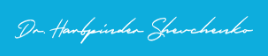 A blue background with the name of a person written in white on it.