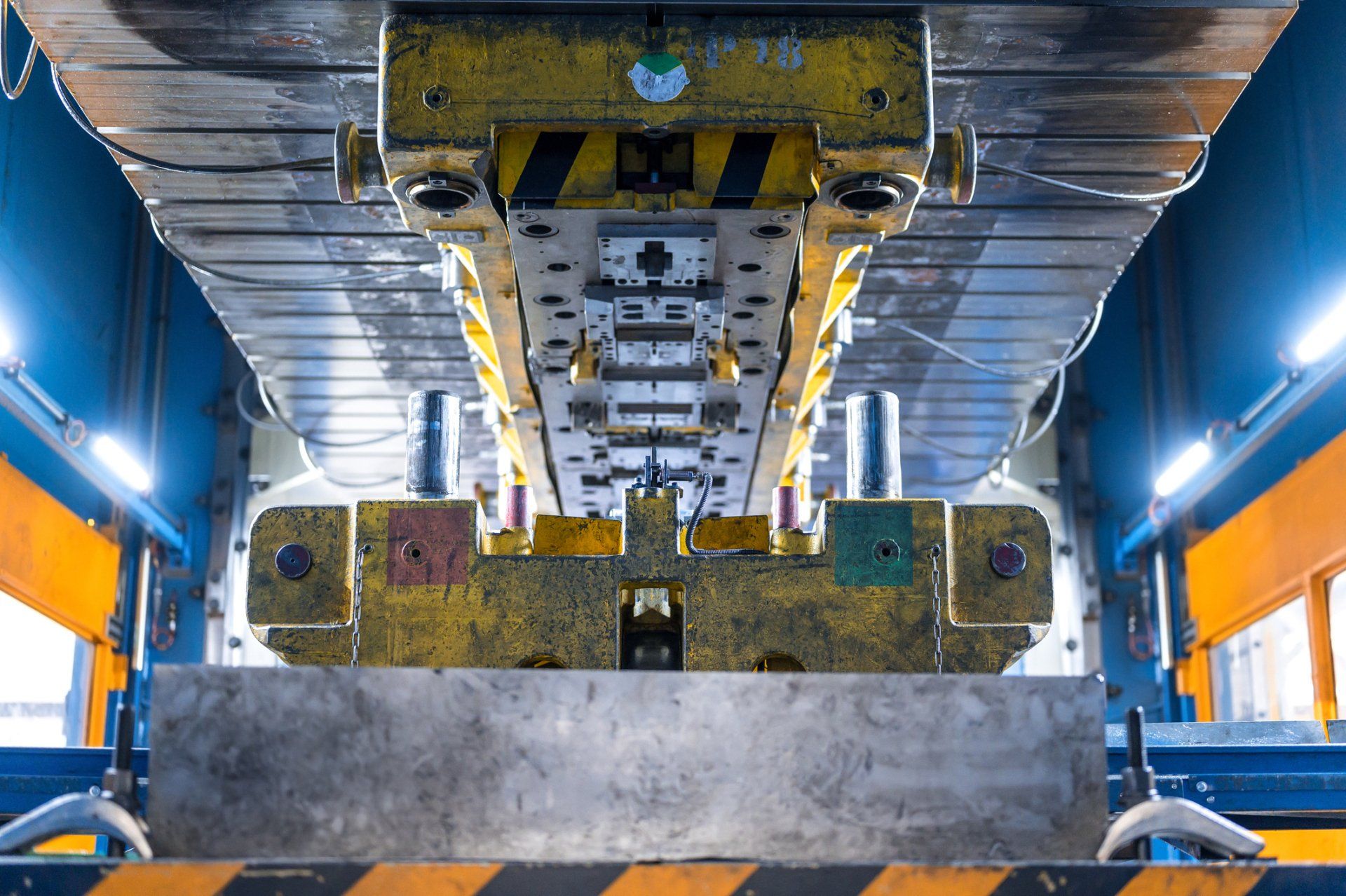 A machine is being used in a factory.