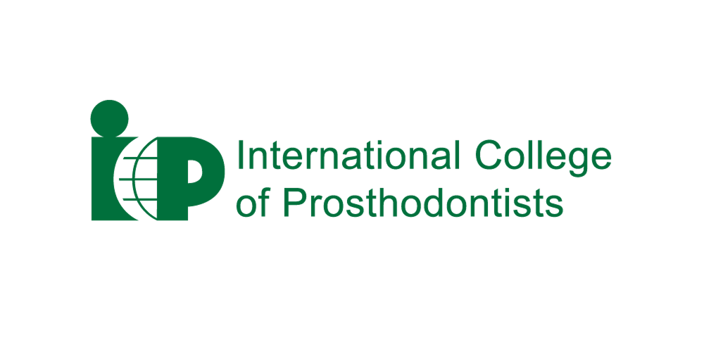 Green logo of the International College of Prosthodontists featuring the letters 