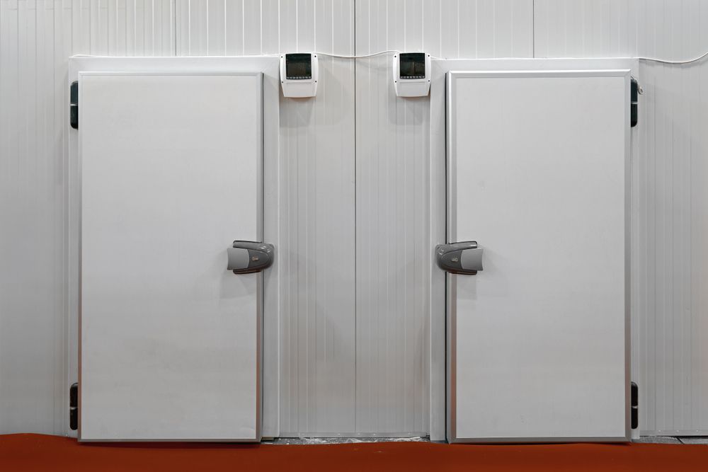 Two White Insulated Doors for Cold Room — Les Carman Cooling Solutions in El Arish, QLD
