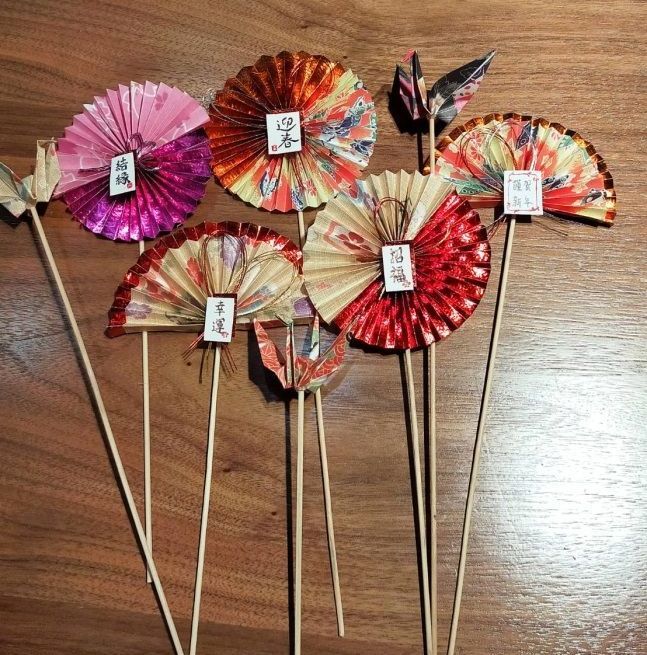 日式手工花插DIY組-圓餅/扇形(隨機色)