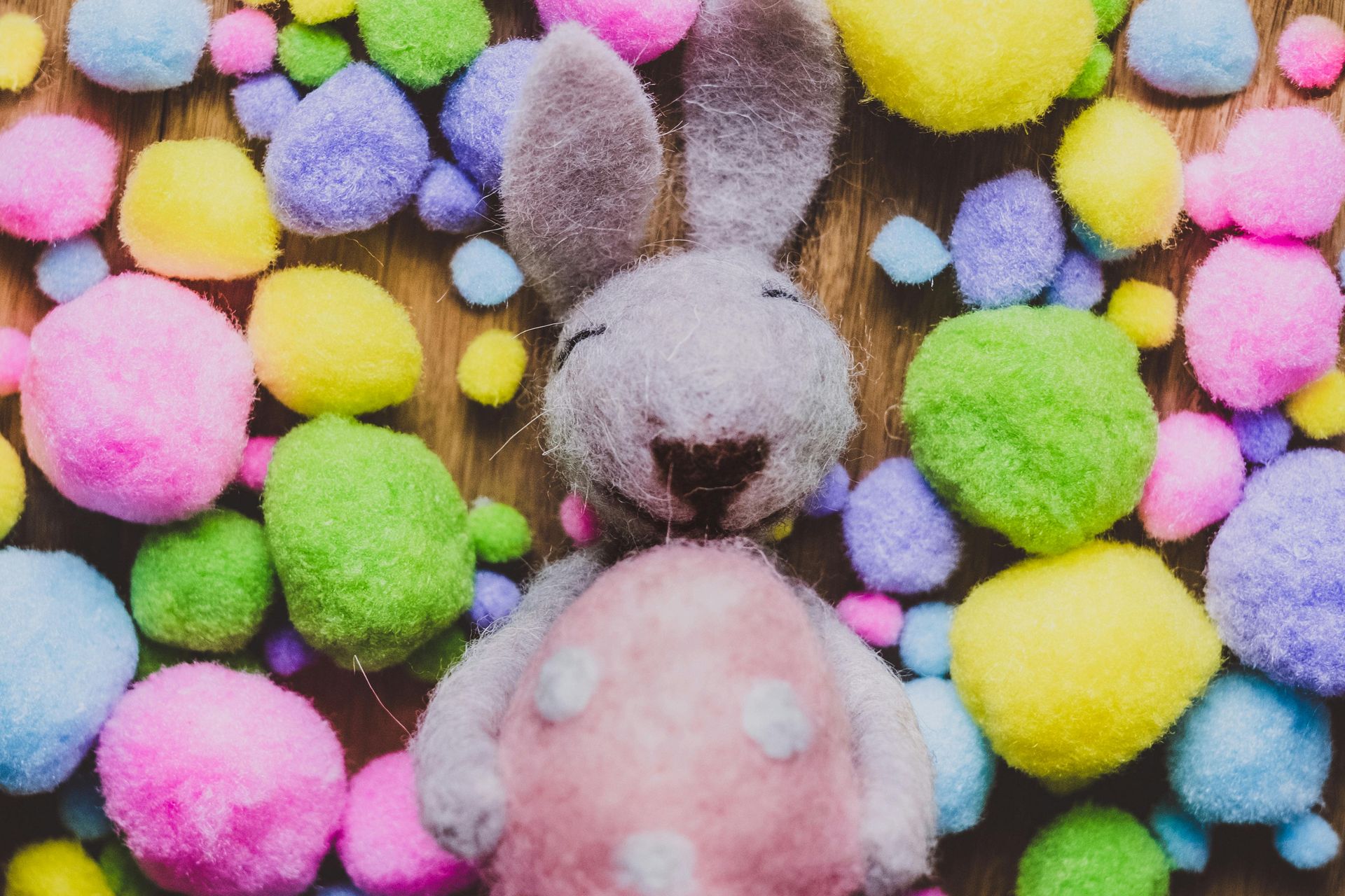 毛球-手工裝飾毛帽聖誕樹門簾動物玩偶DIY