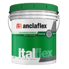 Cubo de pintura Anclaflex Itallex blanco y verde con tapa verde y asa plateada.