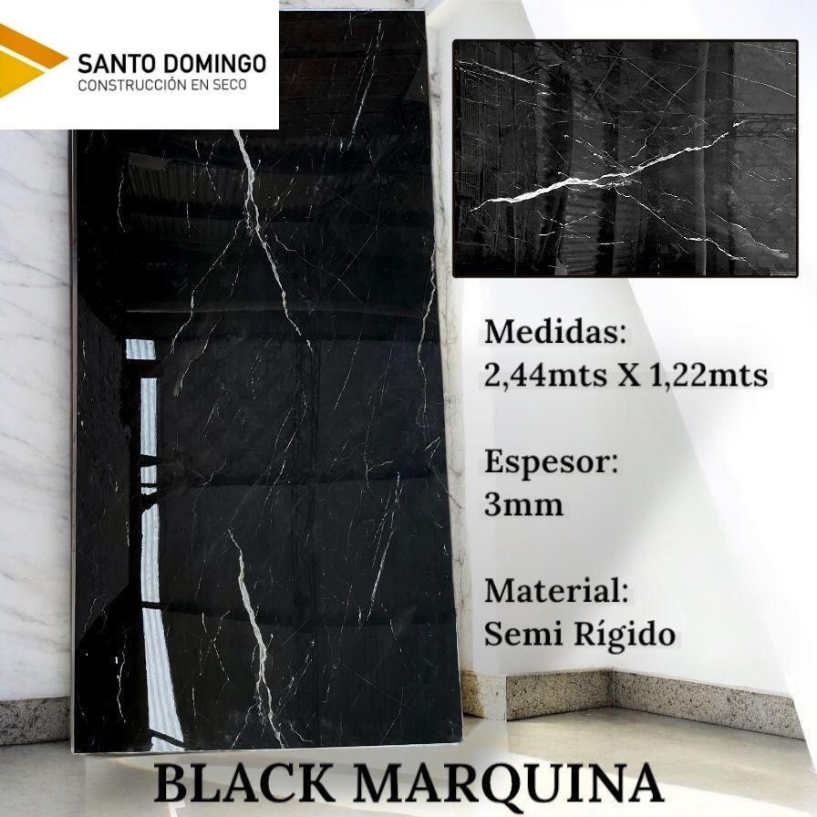 Panel con aspecto de mármol Calacatta Oro, blanco con vetas doradas, etiquetado como semirrígido de 3 mm, 2,44 m x 1,22 m