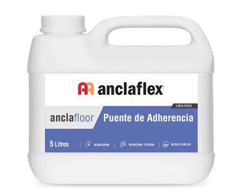 Envase adhesivo para puentes nasales Anclaflex blanco y azul, de 5 litros, con asa y tapón de rosca.