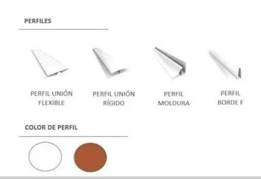 Catálogo de perfiles de PVC blanco: en forma de L, para moldeo, perfiles de unión rígidos y flexibles,