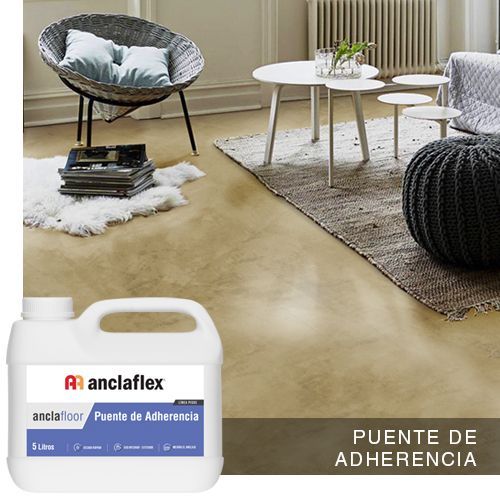 Envase adhesivo para puentes nasales Anclaflex blanco y azul, de 5 litros, con asa y tapón de rosca.