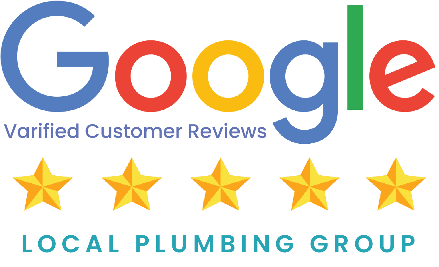 Google Verified Customer Reviews logo: Five gold stars,