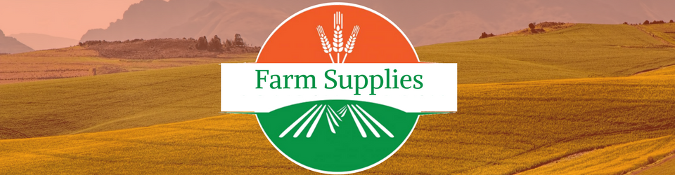 A logo with an orange top, green bottom, wheat icon, and 
