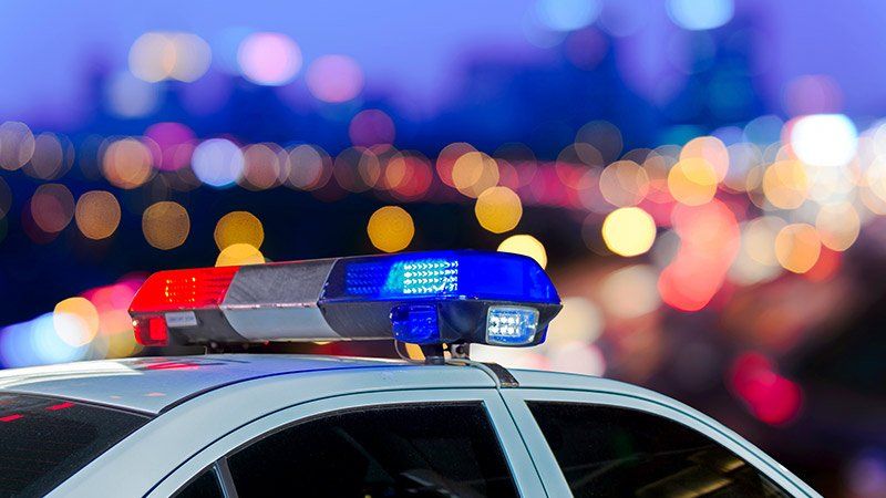 police car lights