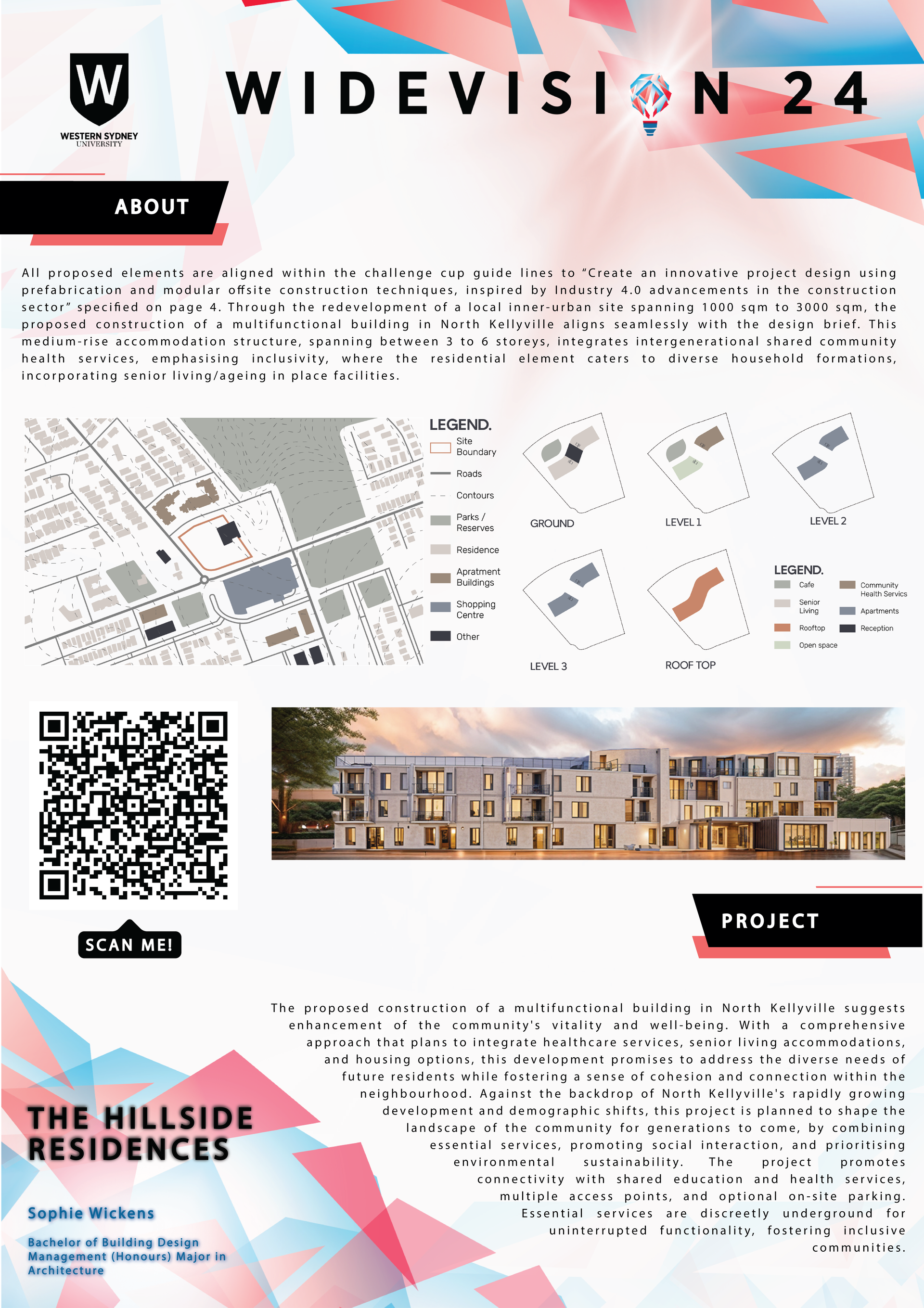A poster for a project called the hillside residences.