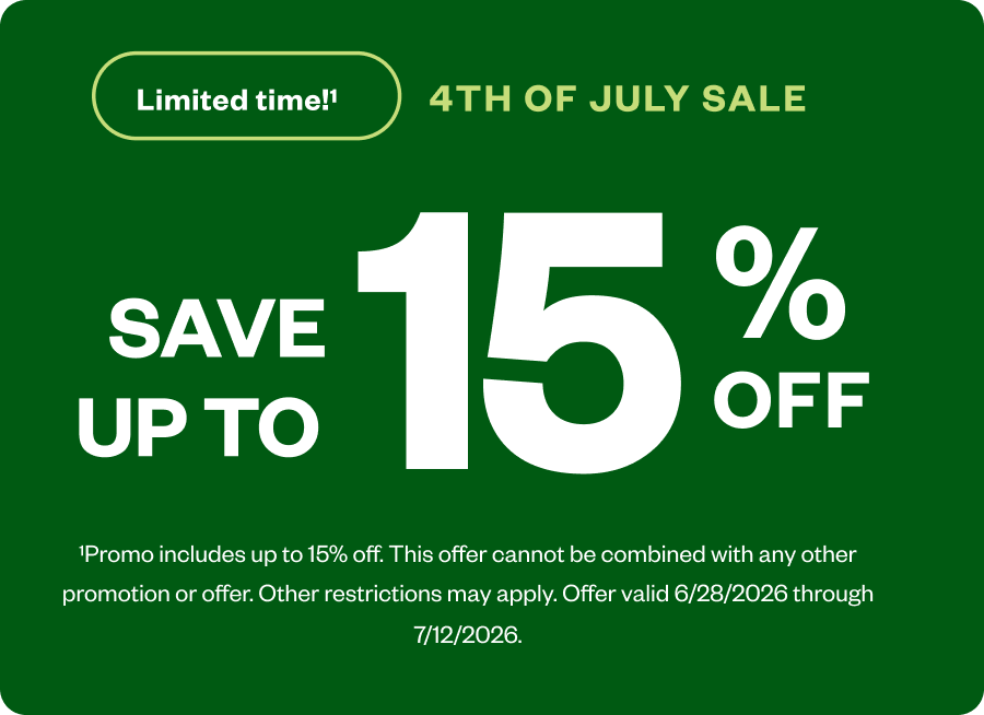 save up to 15 percent off