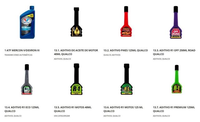 Hay muchos tipos diferentes de aditivos de combustible en el sitio web.