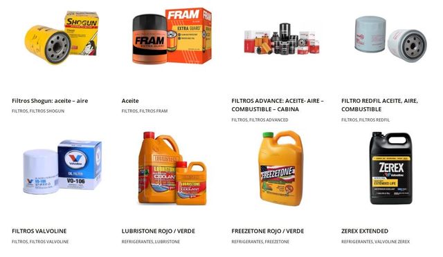 Hay muchos tipos diferentes de filtros de aceite, refrigerante y aceite.