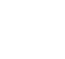 Logo for Anthem Ridge RV Park featuring a mountain silhouette, an American flag, and five stars in navy and red.