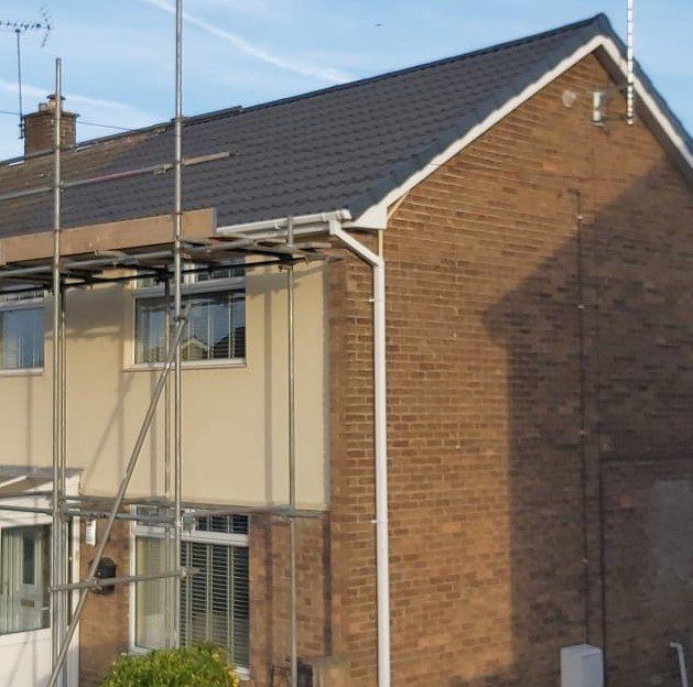 Roofers Chesterfield - Full roof replacement with grey slate tiles