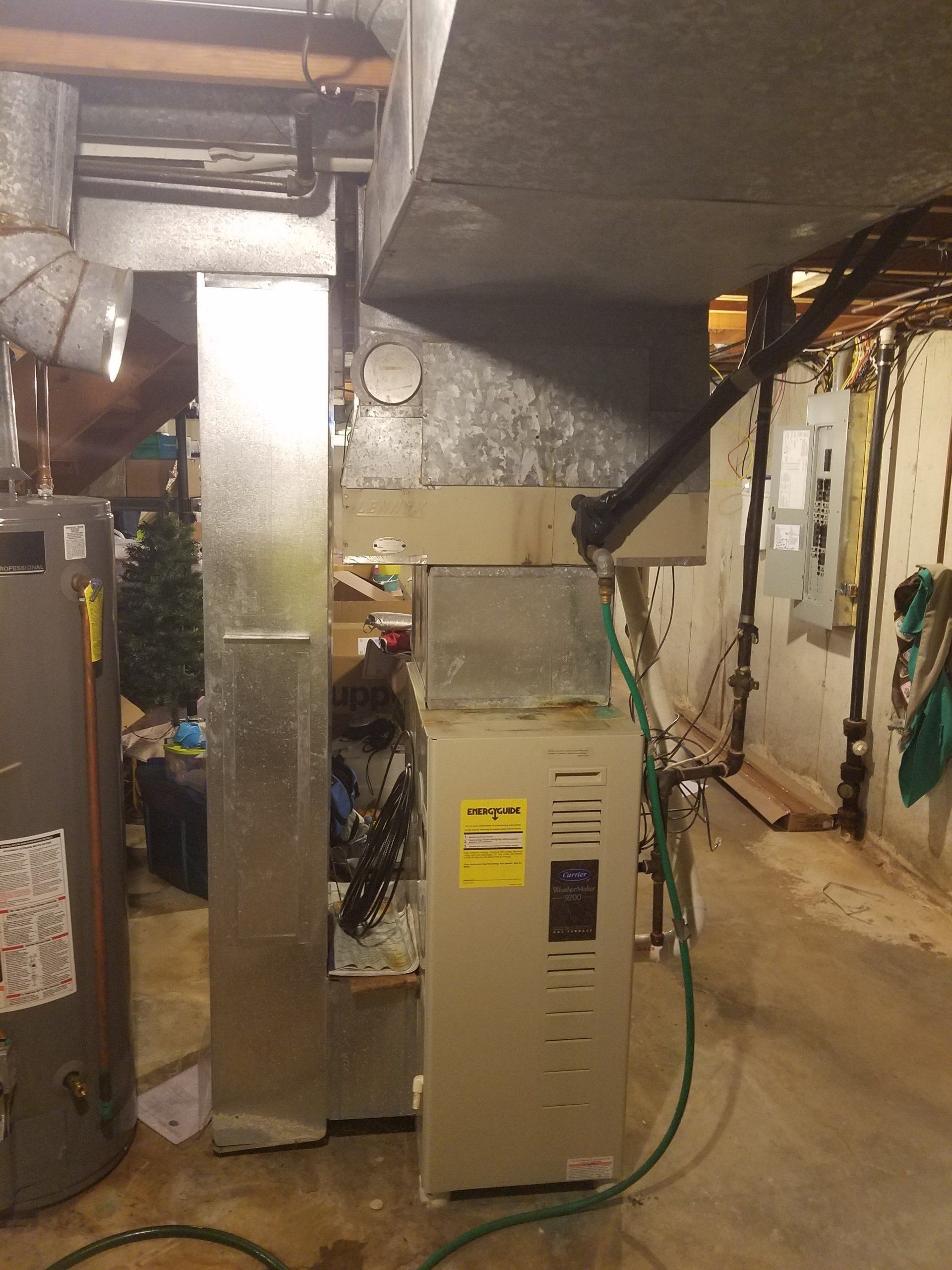 Before Furnace Installation - Clarksville, IA - Wedeking Custom Comfort