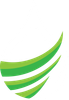 A green and white swirl on a white background