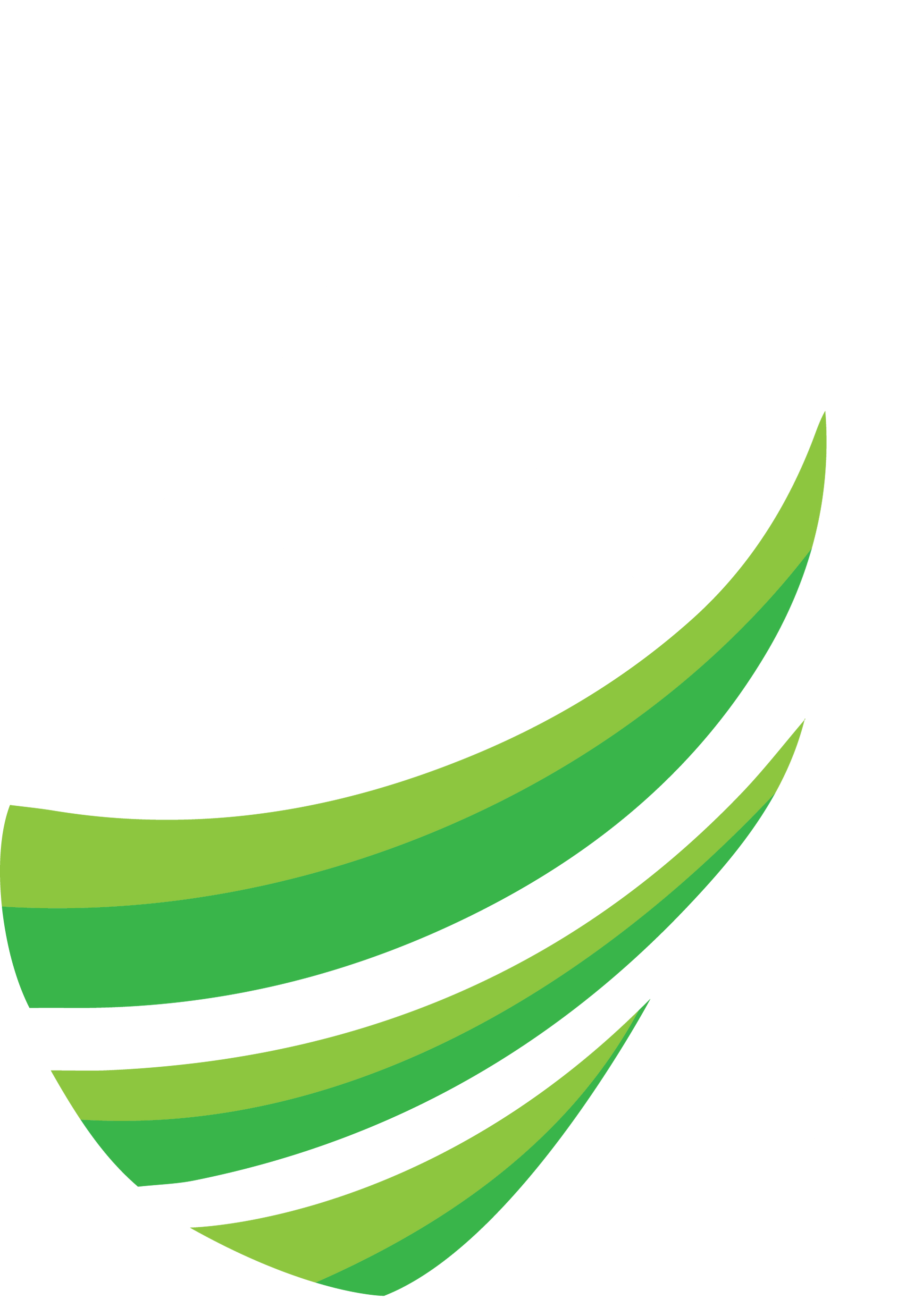 A green and white swirl on a white background