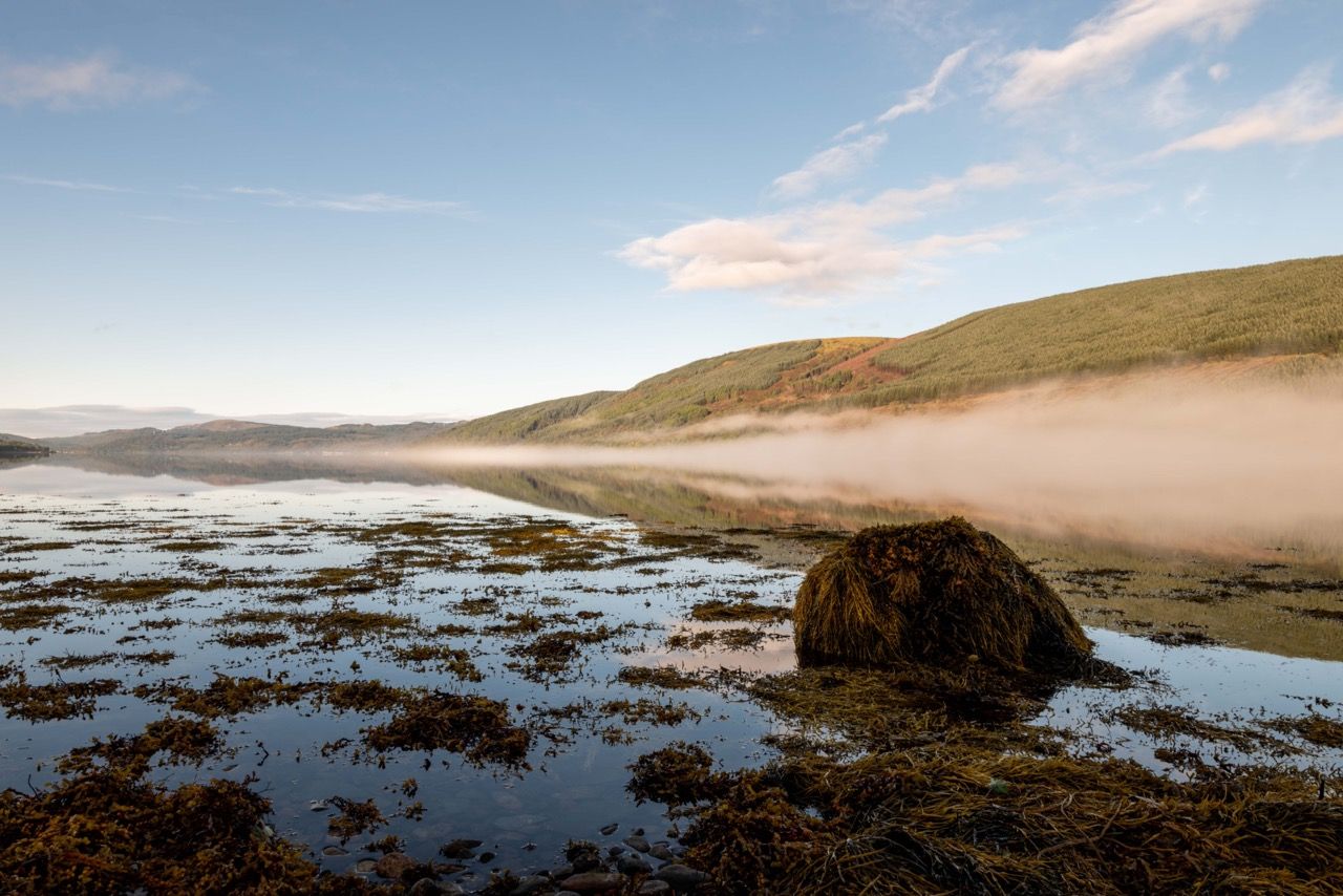 Loch Fyne in the morning mist.