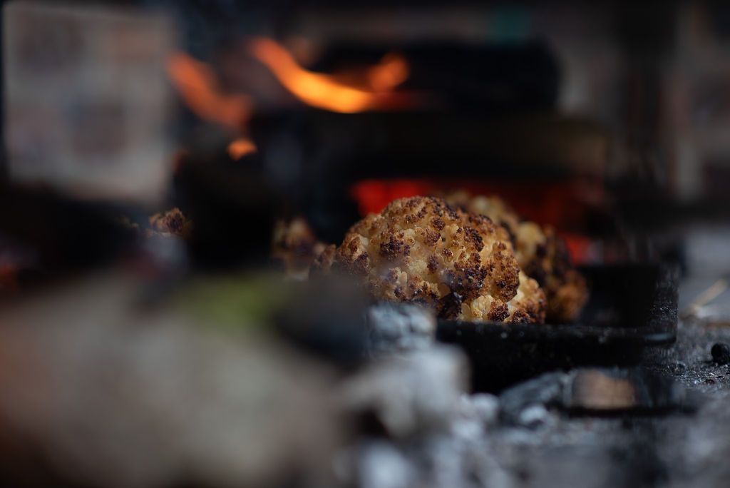 cauliflower in coals