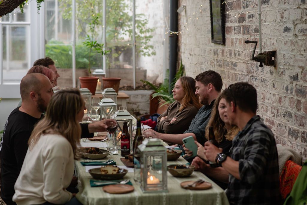 Guests enjoying Wild Kabn Kitchen.