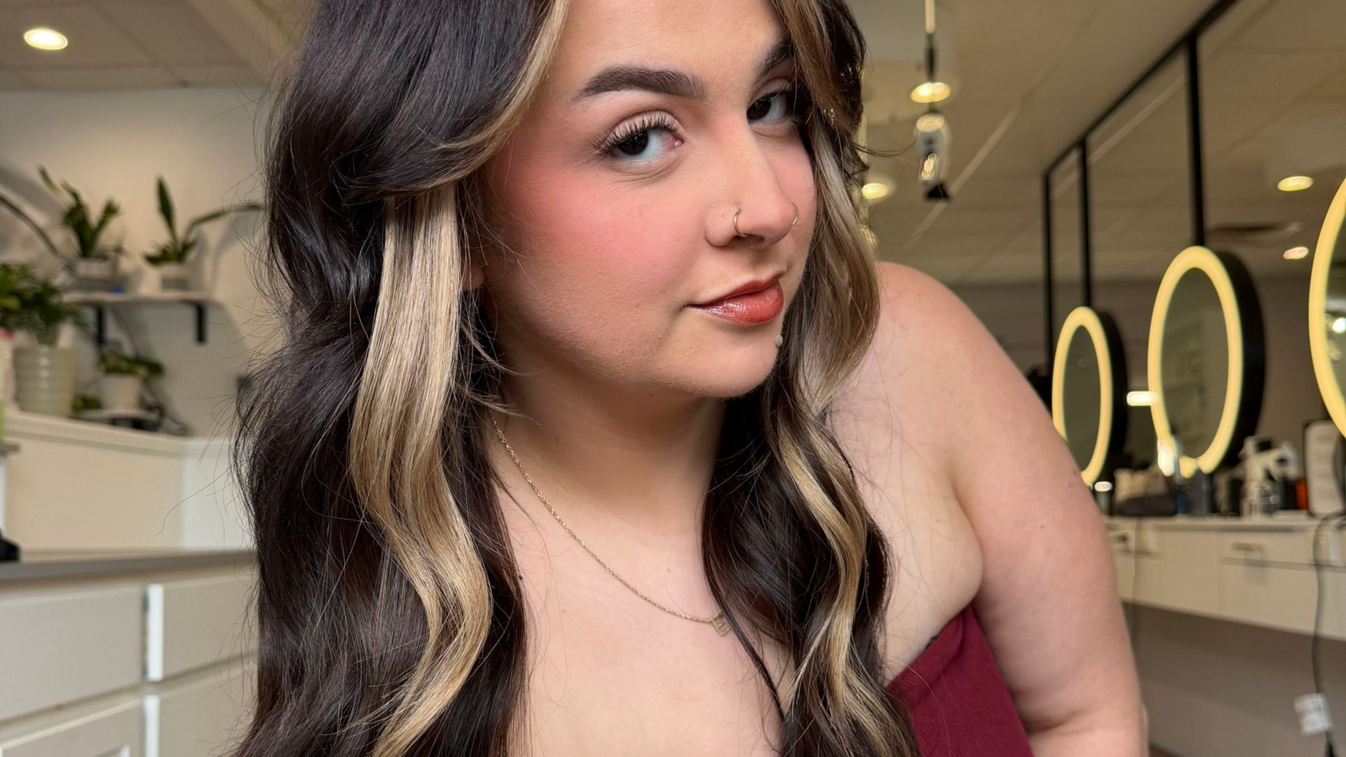 Hair extensions installed by Gianna on Brooke at Hello Hair Co. in Londonderry, NH