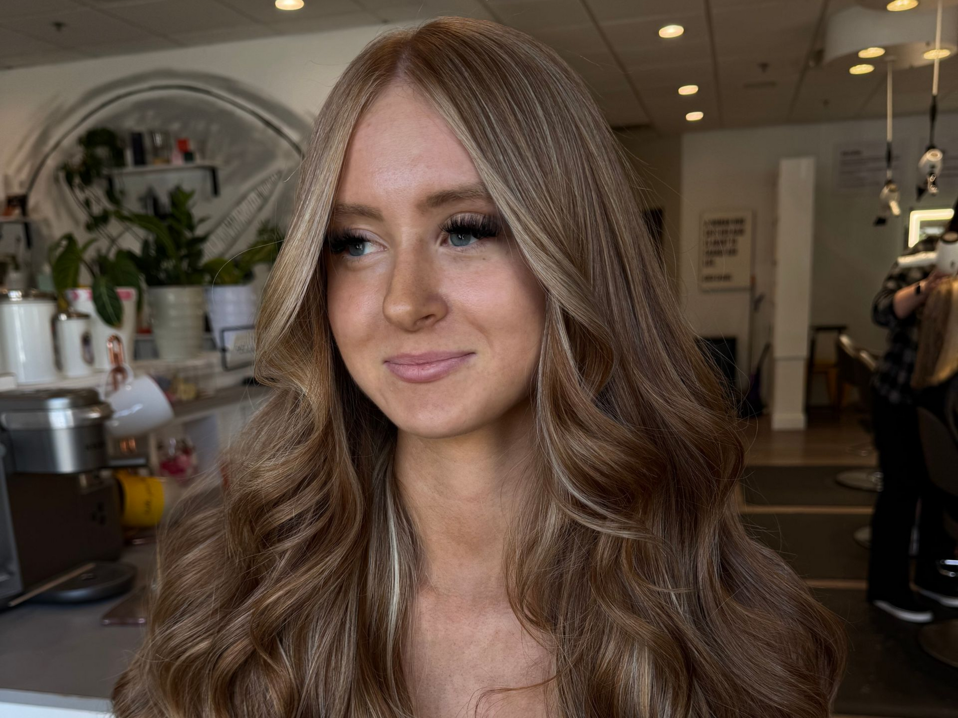 Beautifully professionally styled hair
