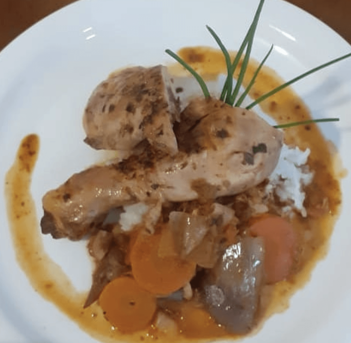 Pollo a la cazadora