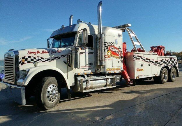 white tow trucks